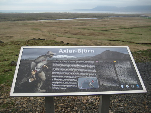 A poster about Axlar Bjorn in Iceland on the Snæfellsnes peninsula.