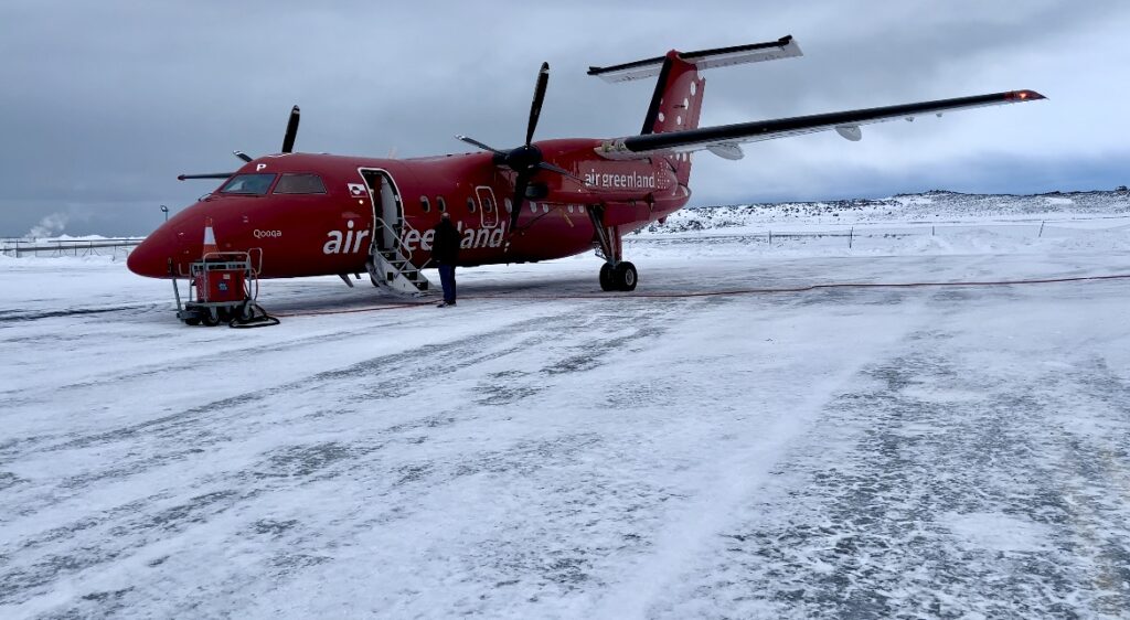 Air Greenland airplane in Nuuk, Greenland - All Things Iceland
